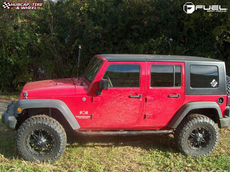 vehicle gallery/jeep wrangler fuel hostage d531 0X0  Matte Black wheels and rims